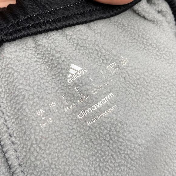 Adidas Sweatpants Dark Grey Polyester Baggy Fit Climawarm - Picture 4 of 4